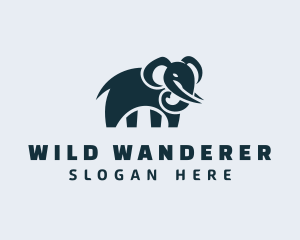 Wild Elephant Animal logo design