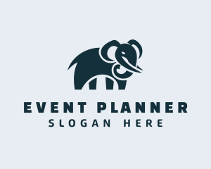 Zoo - Wild Elephant Animal logo design