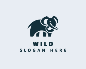 Wild Elephant Animal logo design