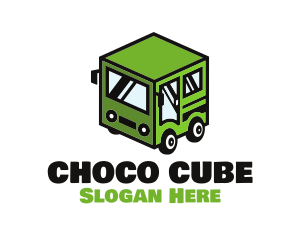 Cube Automotive Van Truck logo design