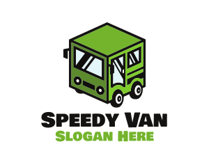 Van - Cube Automotive Van Truck logo design