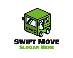 Move - Cube Automotive Van Truck logo design