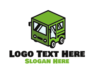 Caravan - Cube Automotive Van Truck logo design