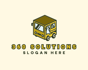 Cube Automotive Van Truck logo design