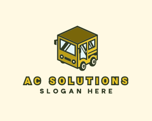 Cube Automotive Van Truck logo design