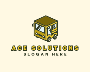 Cube Automotive Van Truck logo design