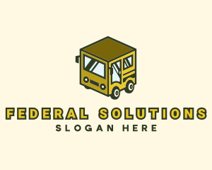 Cube Automotive Van Truck logo design