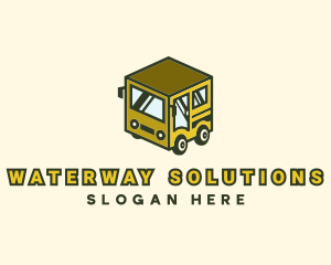 Cube Automotive Van Truck logo design