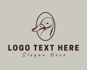 Goose - Rustic Farm Duck logo design