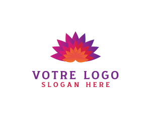 Exhibition - Colorful Fan Flower logo design