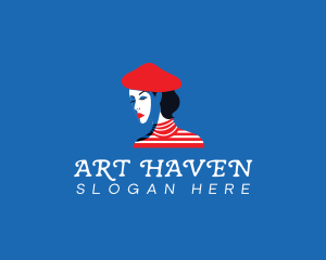 Woman Pop Art Fashion  logo design