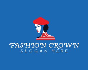 Woman Pop Art Fashion  logo design