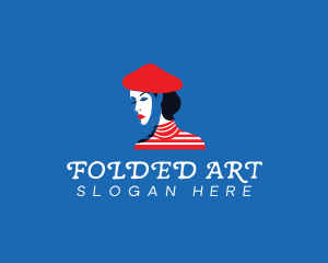 Woman Pop Art Fashion  logo design