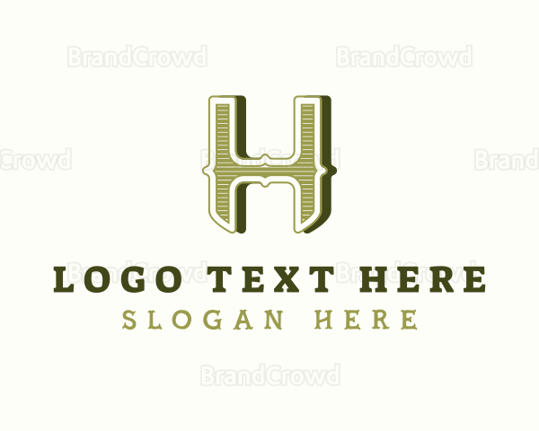 Antique Stylish Business Letter H Logo