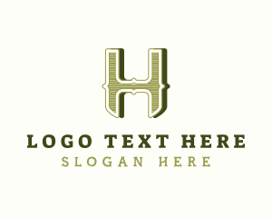 Vintage - Antique Stylish Business Letter H logo design