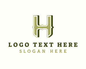 Antique Stylish Business Letter H Logo