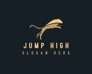 Jumping Wild Jaguar logo design