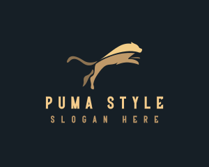 Puma - Jumping Wild Jaguar Animal logo design