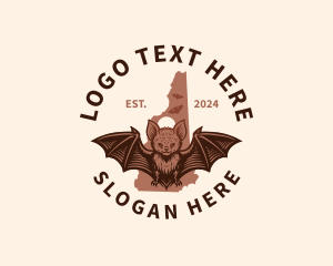 Wings - New Hampshire Brown Bat logo design