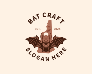 New Hampshire Brown Bat logo design