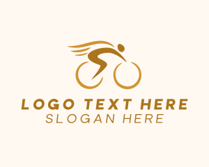 Minimalist - Biker Bicycle Cyclist logo design