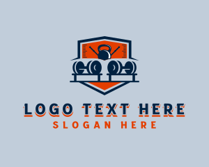 Trainer - Dumbbell Weightlifting Gym logo design