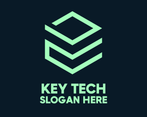 Green Tech Cube logo design