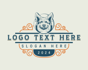 Dog Corgi Pet logo design