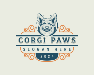 Dog Corgi Pet logo design