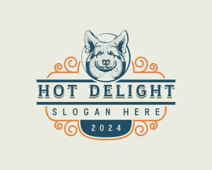 Dog Corgi Pet logo design