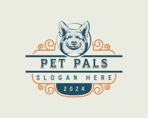 Dog Corgi Pet logo design