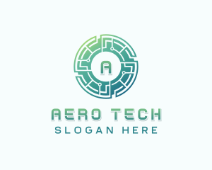 Tech Circuit Cybersecurity logo design