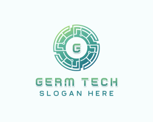 Tech Circuit Cybersecurity logo design