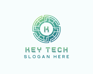 Tech Circuit Cybersecurity logo design