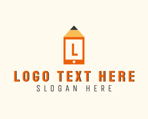 Copywriter - Pencil Mobile Tablet logo design