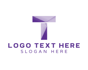 Letter T - Professional Geometric Lines Letter T logo design