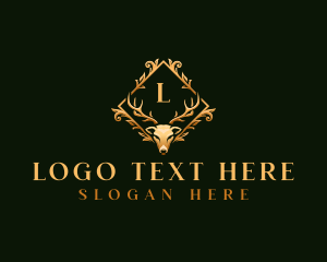 Luxury - Luxury Floral Deer logo design
