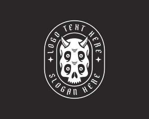 Monster - Evil Skull Demon logo design