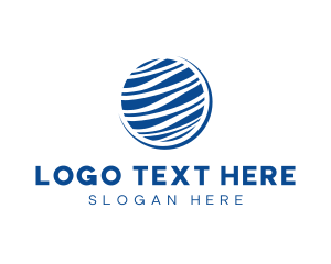 Global - Stripes Globe Company logo design