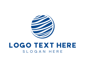 Modern - Stripes Globe Company logo design