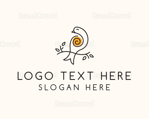 Spiral Robin Bird Logo