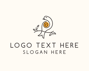 Tweet - Spiral Robin Bird logo design