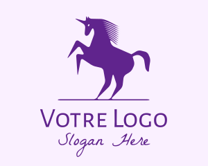 Violet - Violet Unicorn Horse logo design