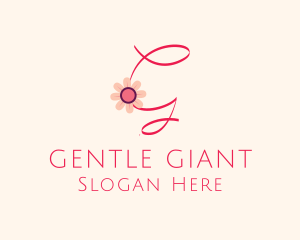 Pink Flower Letter G logo design