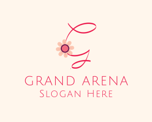 Pink Flower Letter G logo design