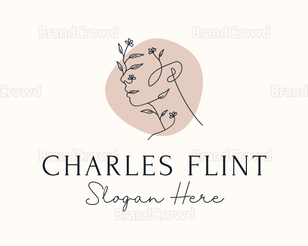 Elegant Floral Woman Logo