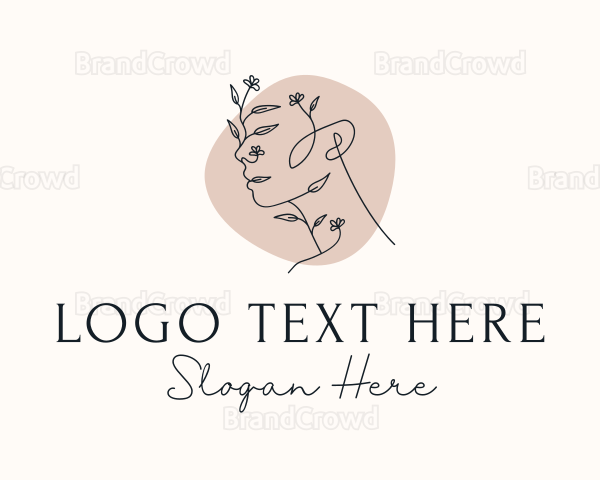 Elegant Floral Woman Logo