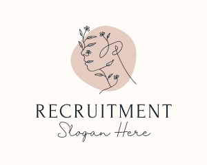 Makeup Artist - Elegant Floral Woman logo design