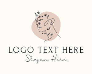 Esthetician - Elegant Floral Woman logo design