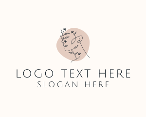 Minimalist - Elegant Floral Woman logo design